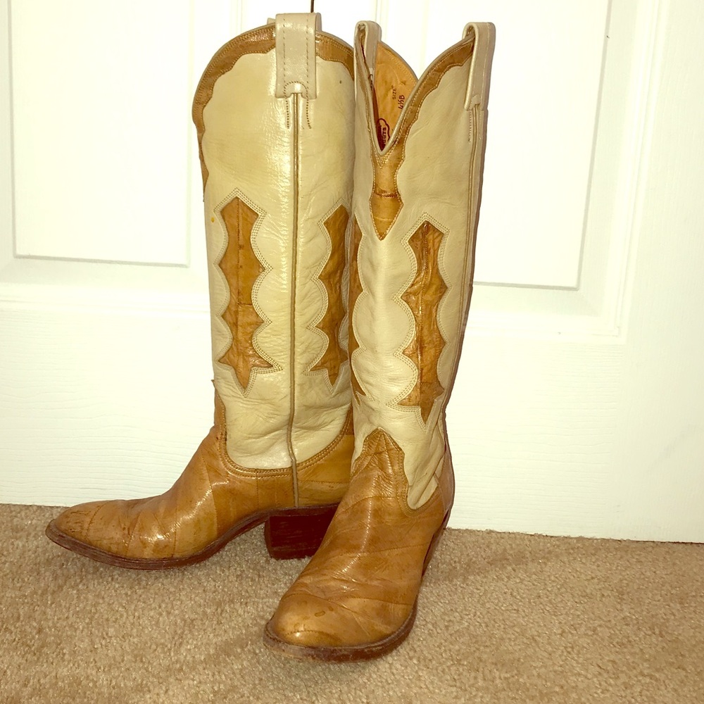 Nocona 2 tone tan distressed soft leather
